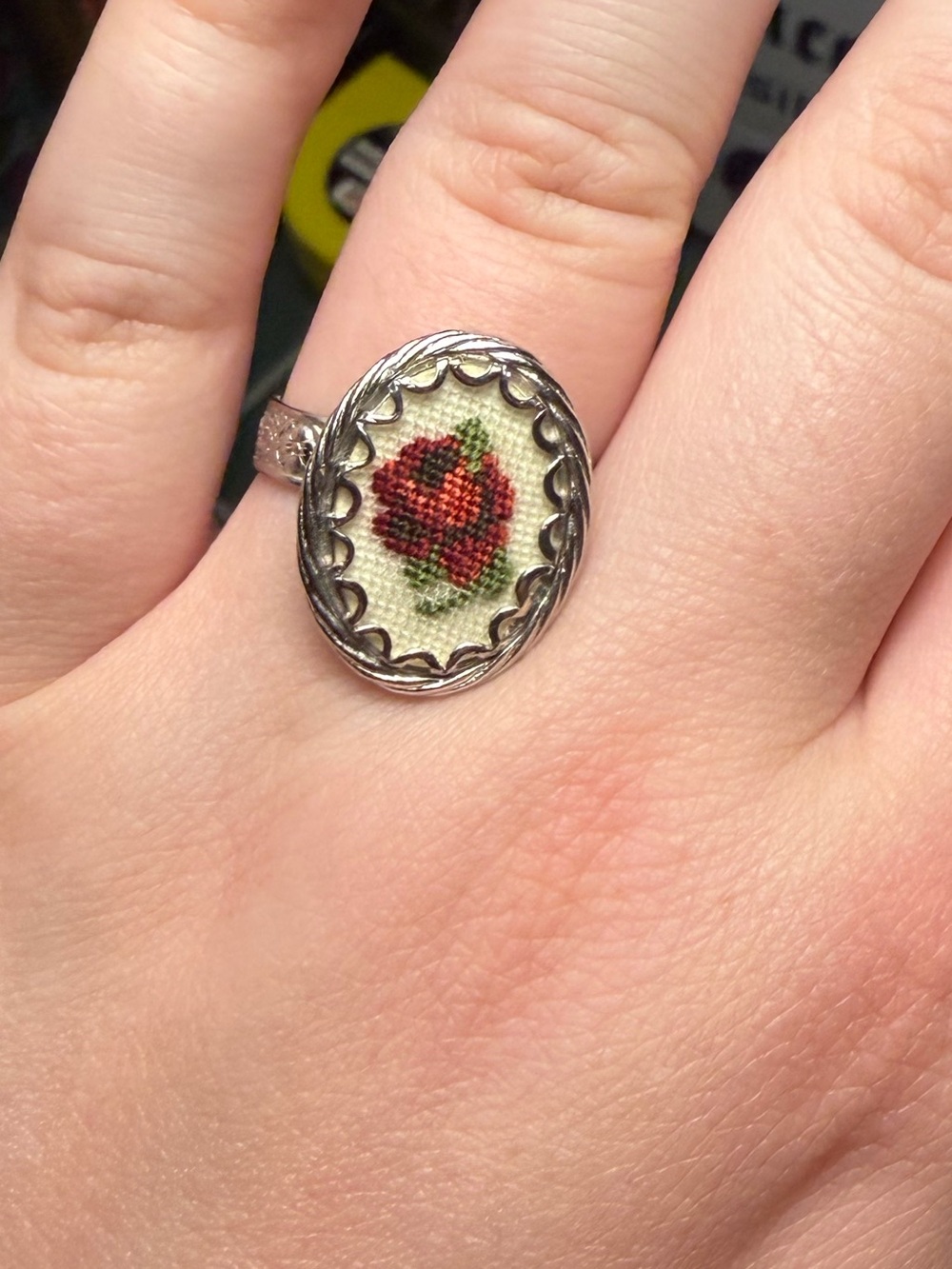 Vintage Petit Point Ring